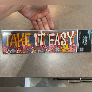 Colorful 'Take It Easy' Bumper Magnet